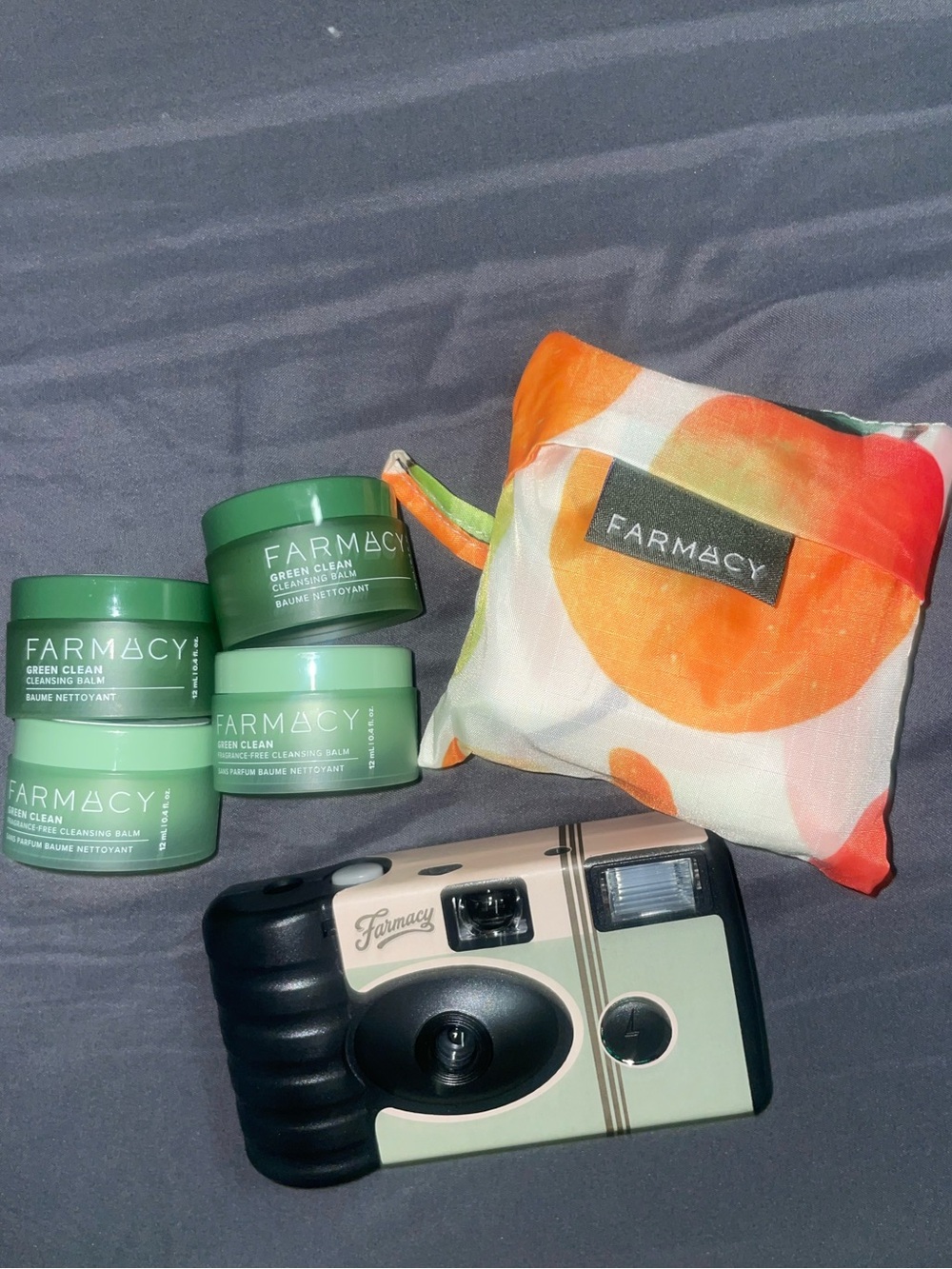 BAGGU x Farmacy Limited Edition Reusable Foldable Tote Bag & Disposable Camera